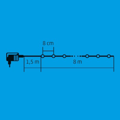 LED-es gömb fényfűzér - KII 100B/M